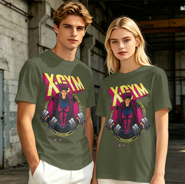 X-GYM Superhero Graphic Tee for Fitness Enthusiasts