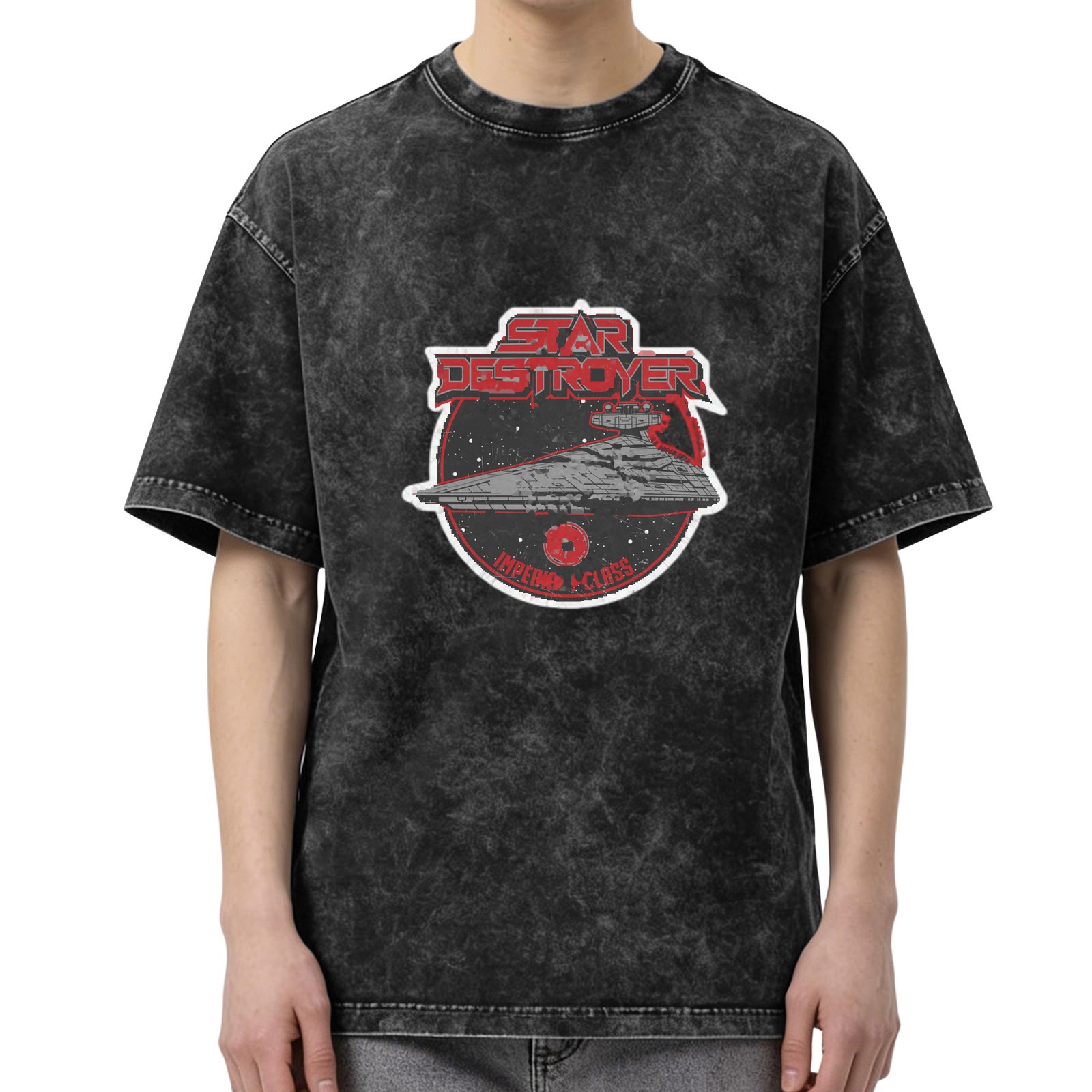 Star Destroyer Imperial-Class Graphic Acid Wash T-Shirt