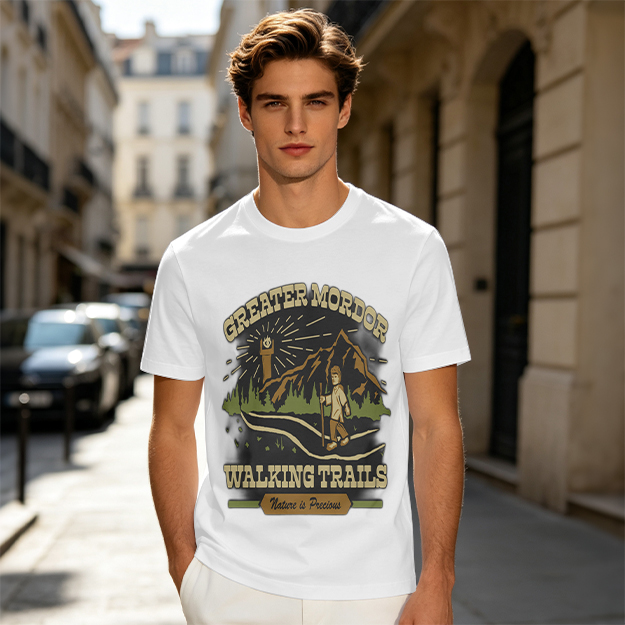 Greater Mordor Walking Trails Hiking Themed T-Shirt