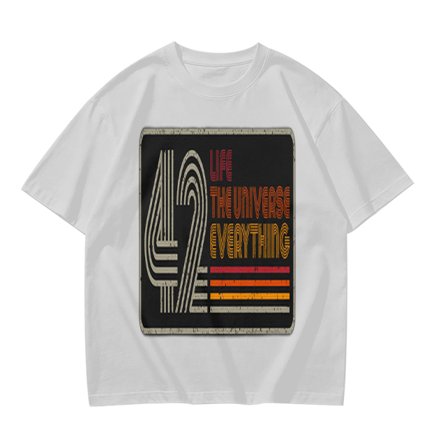 42 Life The Universe Everything Retro Graphic Olive T-Shirt