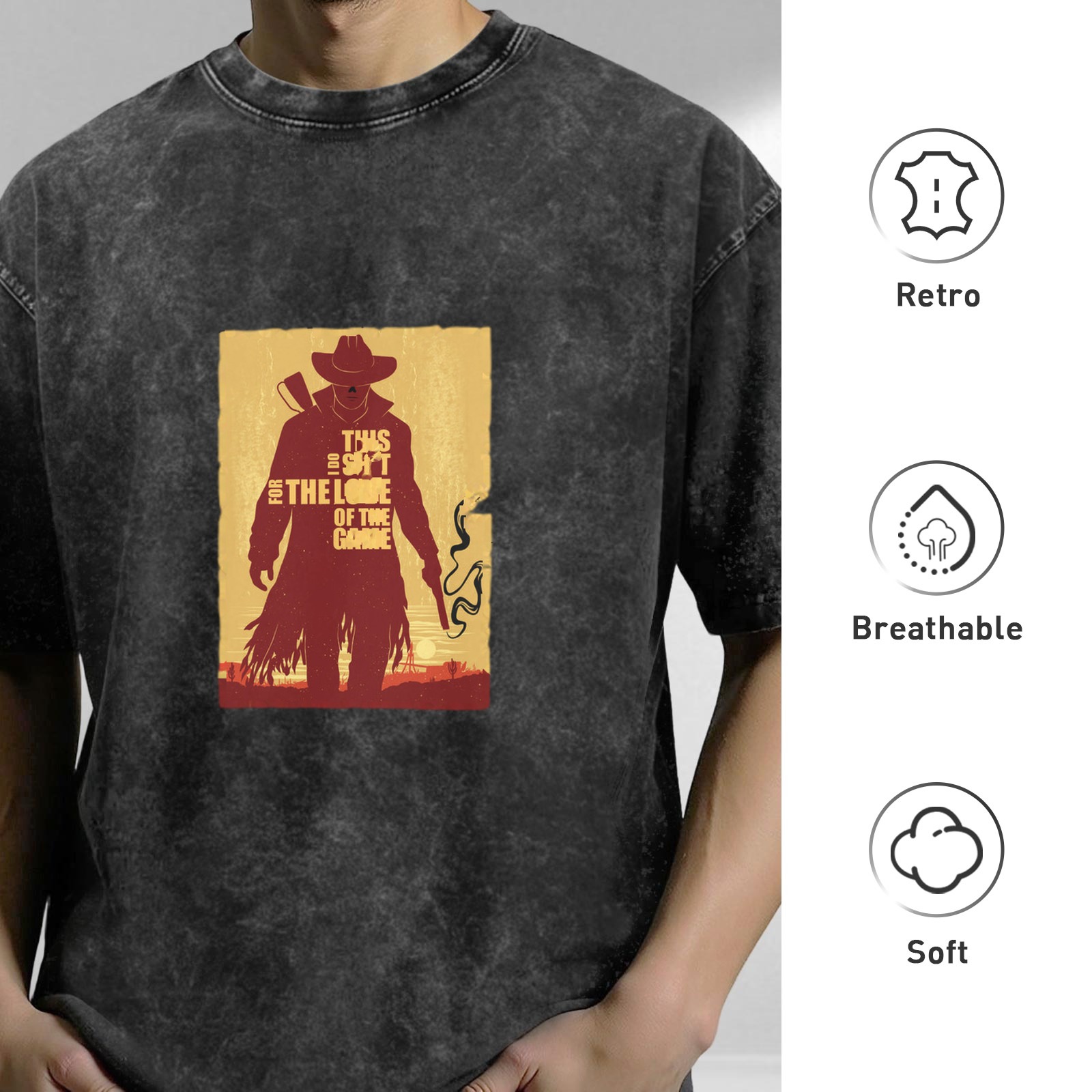 Vintage Western Cowboy Graphic T-Shirt