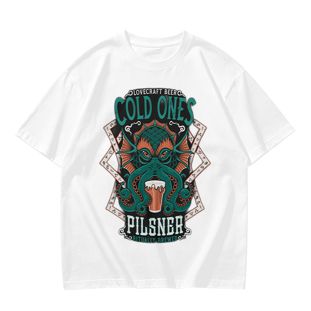 Cold Ones Pilsner Lovecraft Beer Octopus Graphic T-Shirt