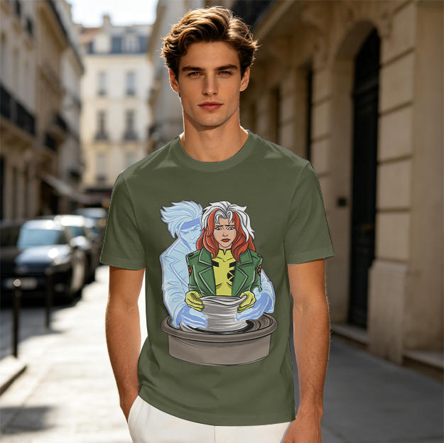 X-Men Rogue and Iceman Pottery Graphic Tee