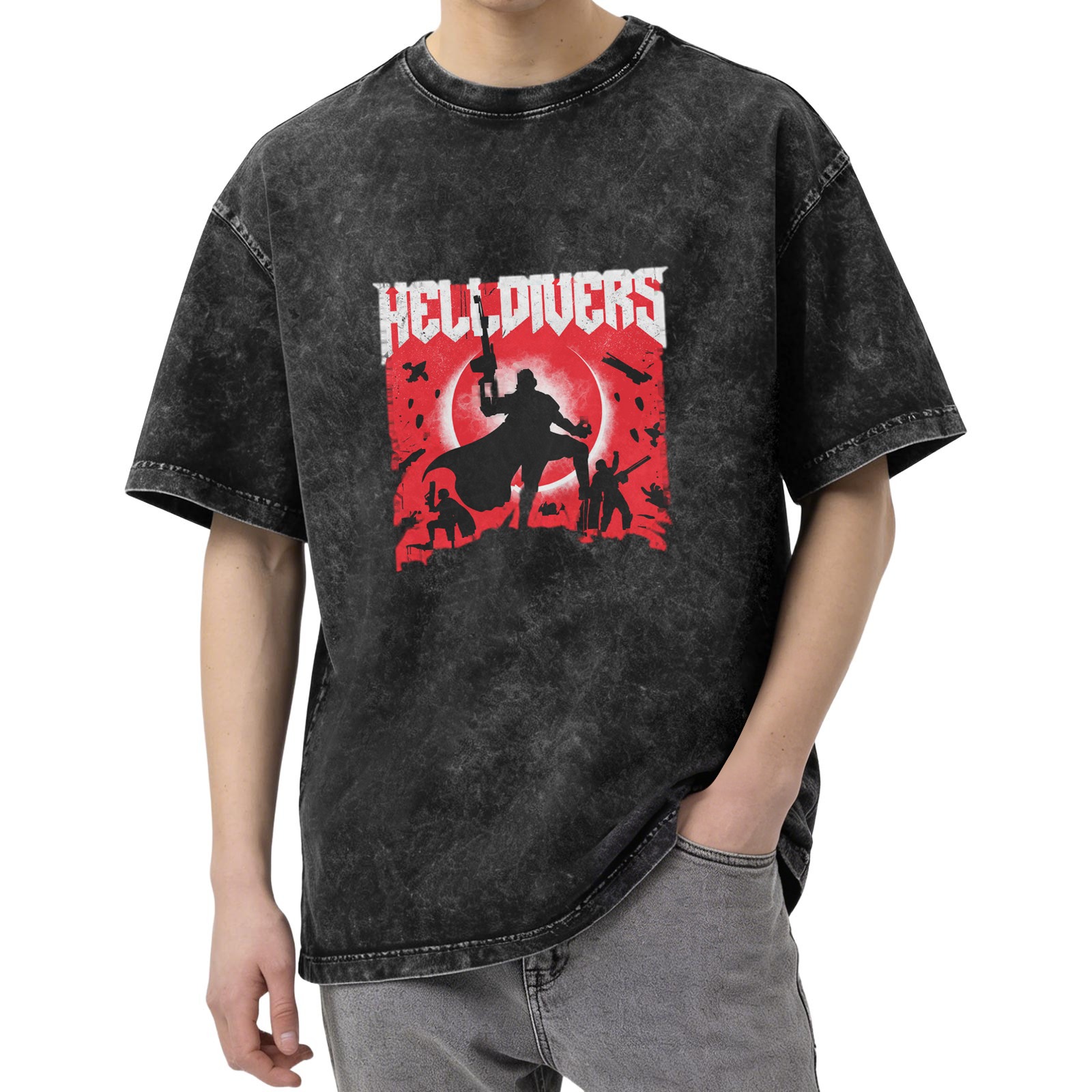 Helldivers Graphic Stonewashed T-Shirt