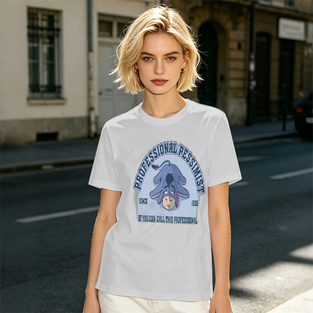 Olive t-shirt with Eeyore 'Professional Pessimist' print