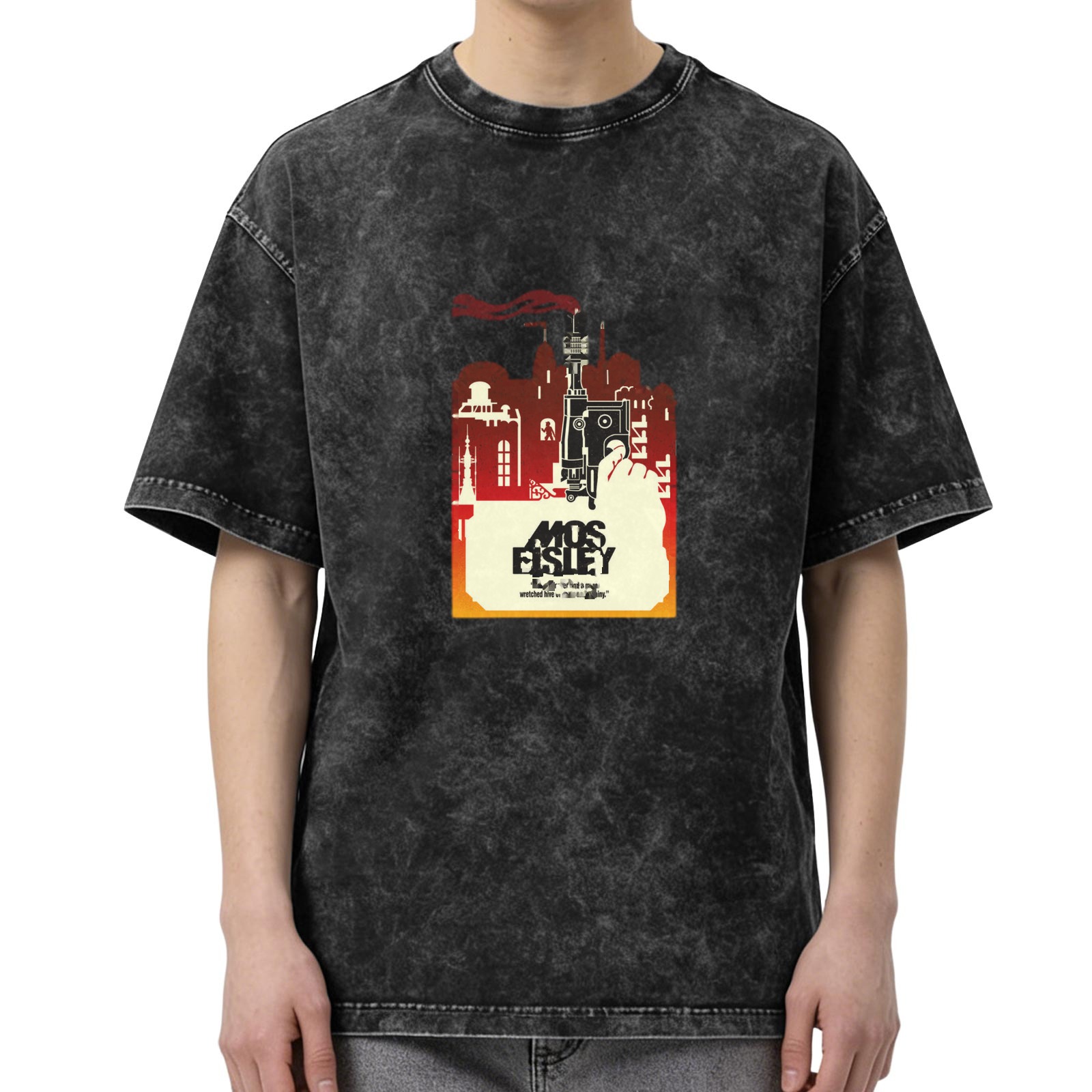 Star Wars Mos Eisley Graphic Acid Wash Oversized T-Shirt