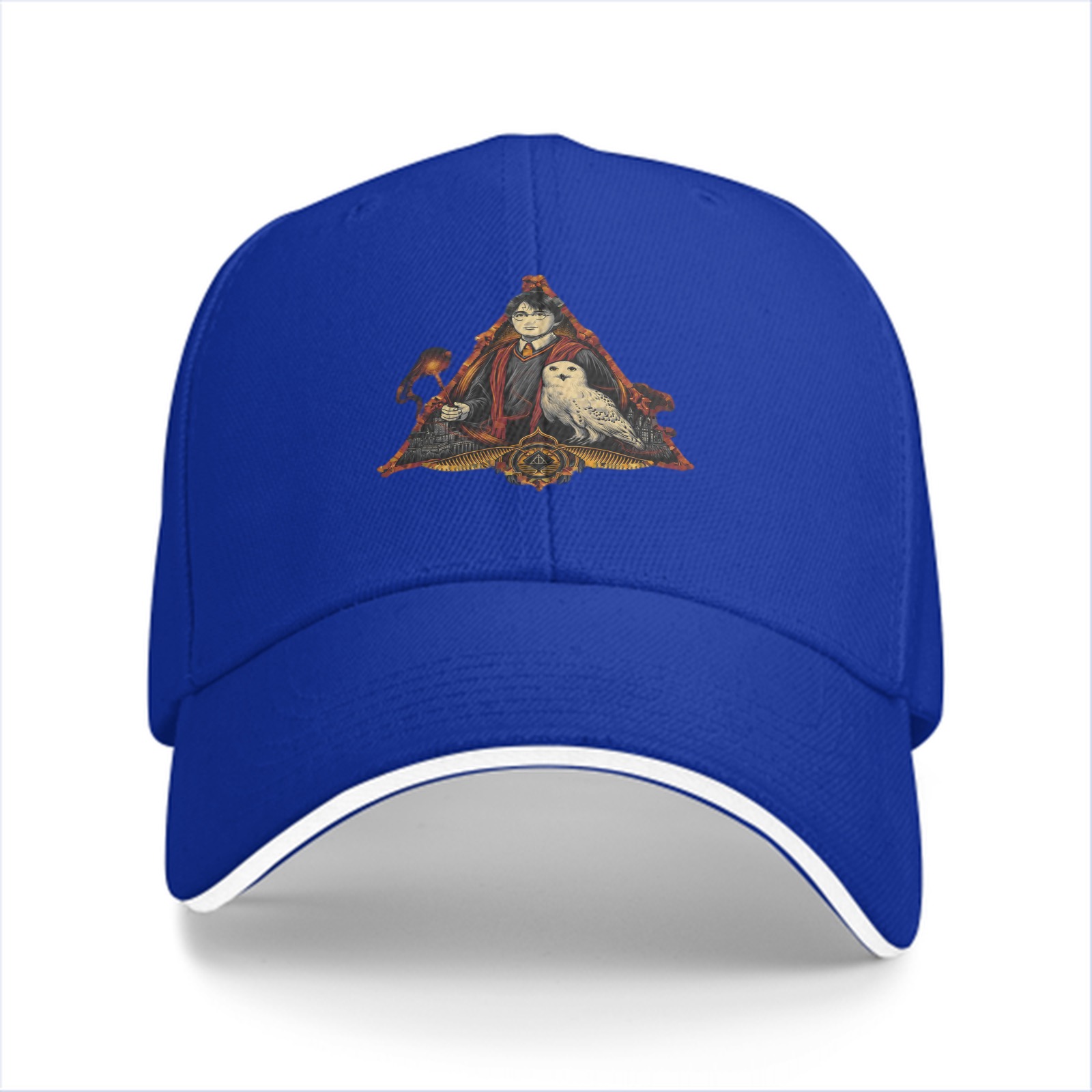 Black baseball cap with Harry Potter and Hedwig graphic