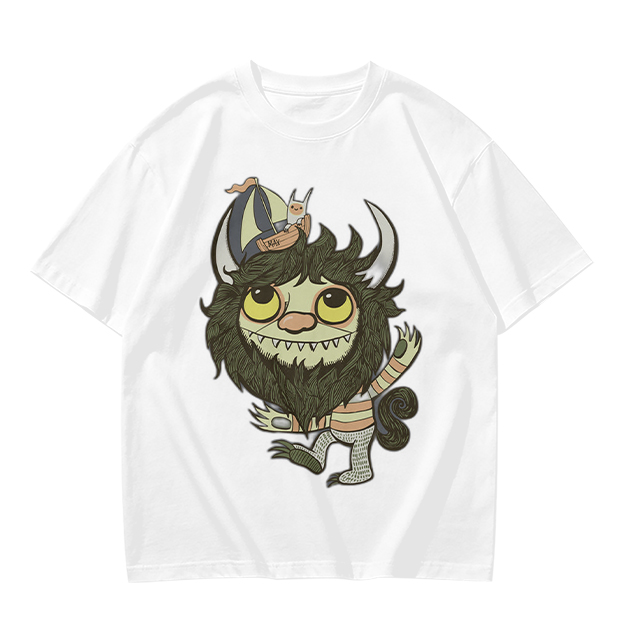 Olive T-Shirt With Where the Wild Things Art Print