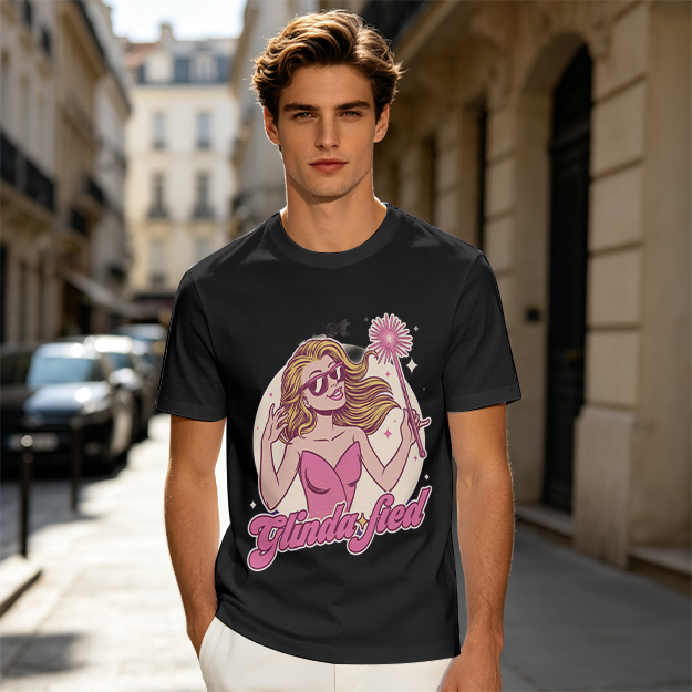 Olive Green T-Shirt with Glinda-fied Fairy Graphic Print