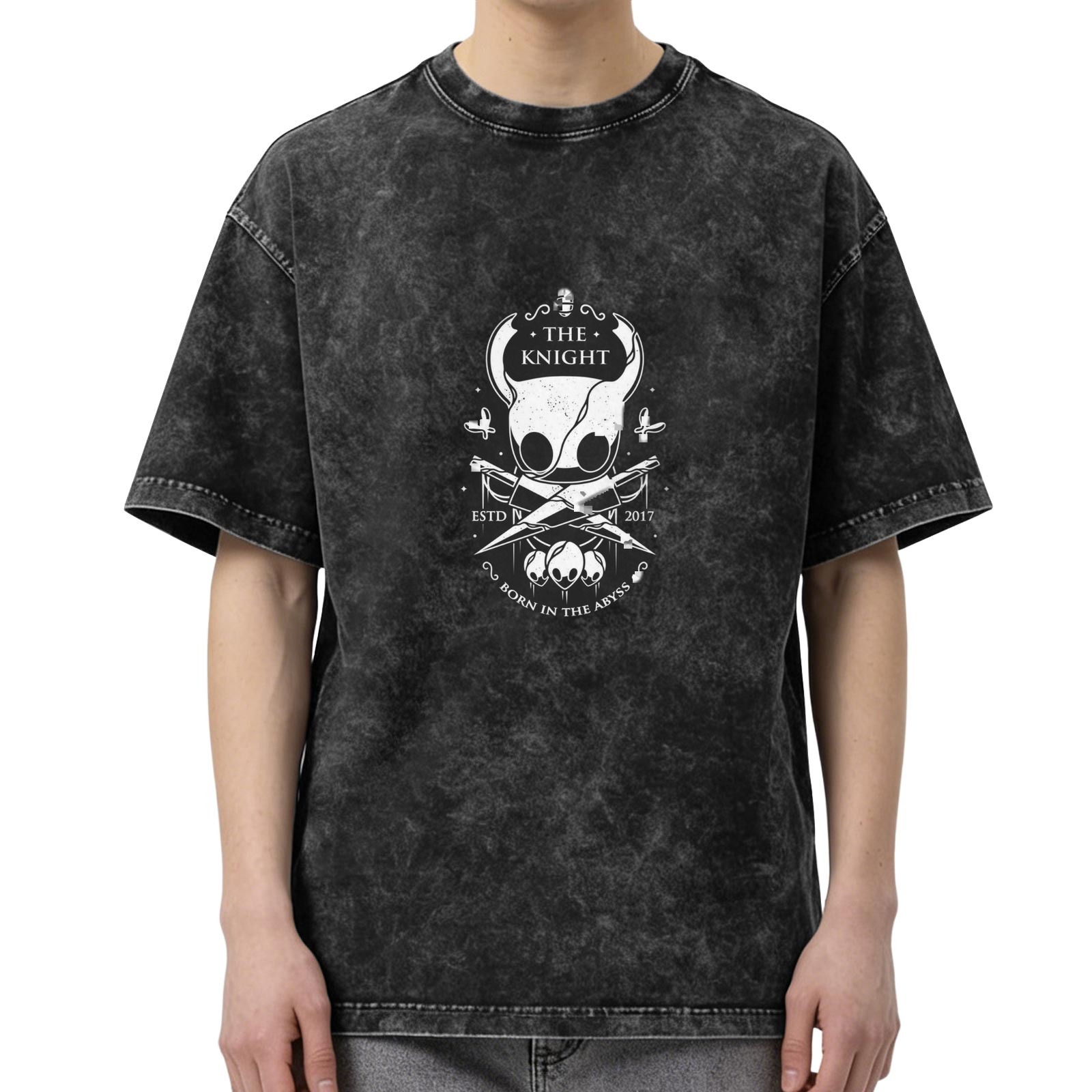 Hollow Knight The Knight Born In The Abyss Graphic Stonewashed T-Shirt