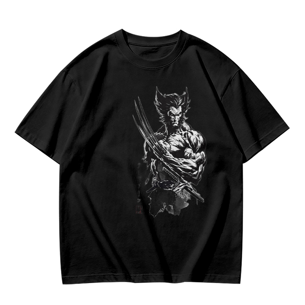 Olive T-Shirt With Wolverine Claw Print