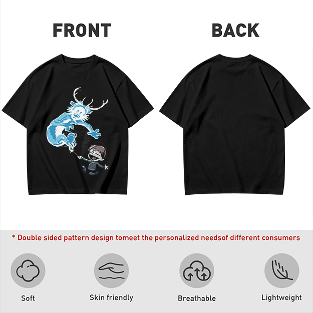 Olive T-Shirt With Harry Potter Patronus Deer Cartoon Print