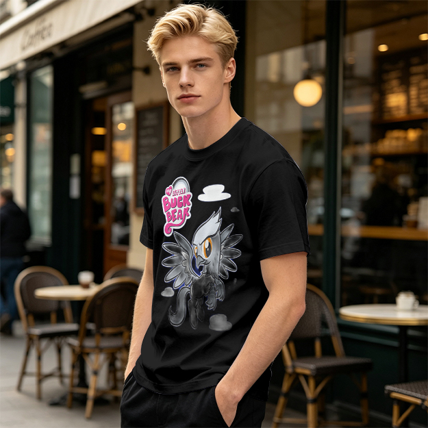 Olive T-Shirt Featuring Buck Beak Griffin Character Art
