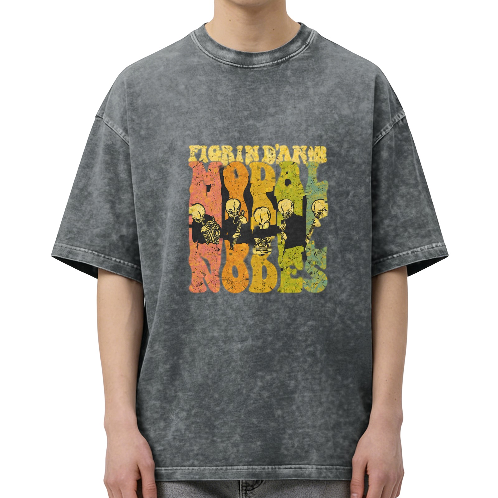 Figrin D'an and the Modal Nodes Acid Wash Graphic T-Shirt