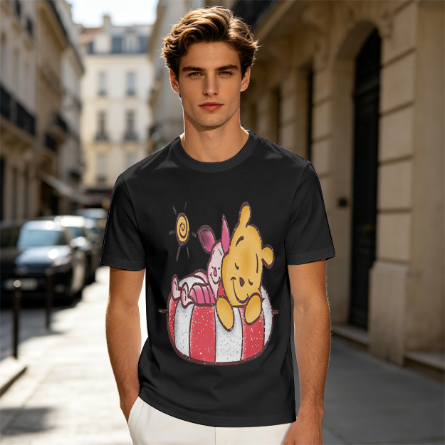 Olive T-Shirt with Wizard and Hobbit Fantasy Art Print
