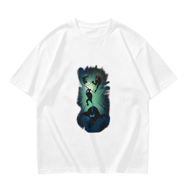 Olive T-Shirt With Climbing Cave Silhouette Graphic