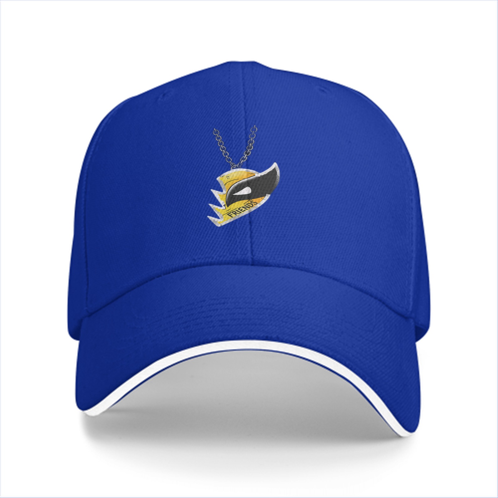 Black Baseball Cap With Mask Pendant Graphic Design
