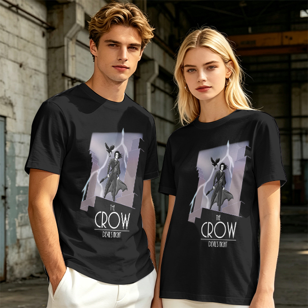 The Crow Devil's Night Graphic Print Olive T-Shirt