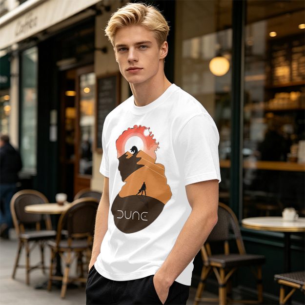 Dune Desert Planet Graphic T-Shirt for Sci-Fi Fans