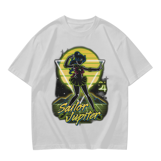 Sailor Jupiter Retro Neon Graphic T-Shirt