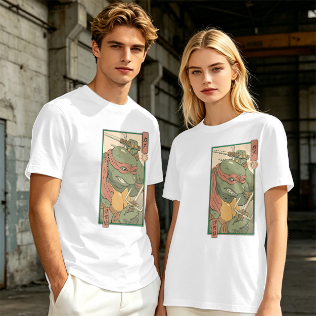 Olive T-shirt with Raphael Teenage Mutant Ninja Turtles Graphic