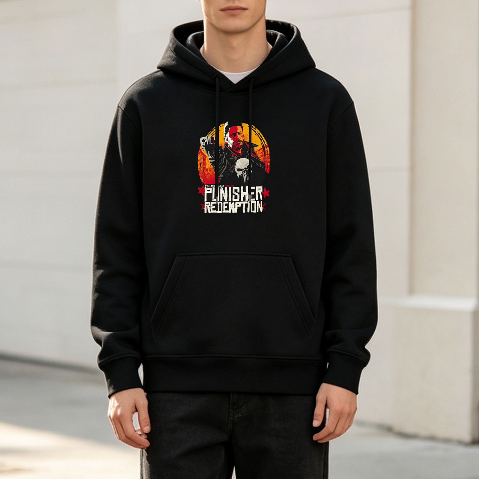 Punisher Redemption Graphic Black Hoodie