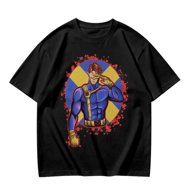 Olive T-Shirt Featuring Cyclops X-Men Superhero Graphic