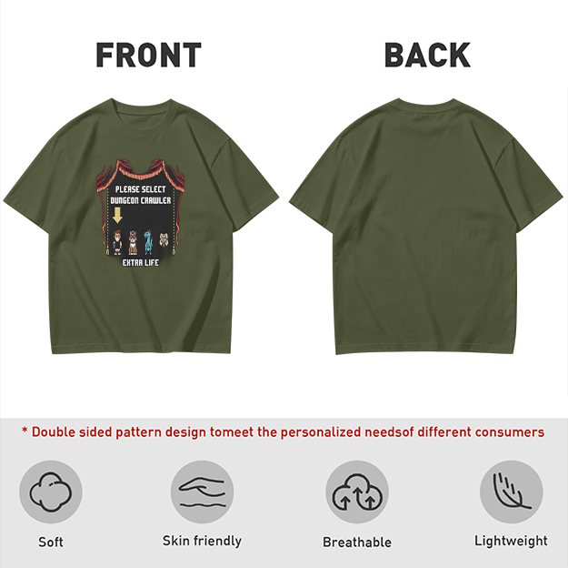 Dungeon Crawler Character Selection Gamer T-Shirt