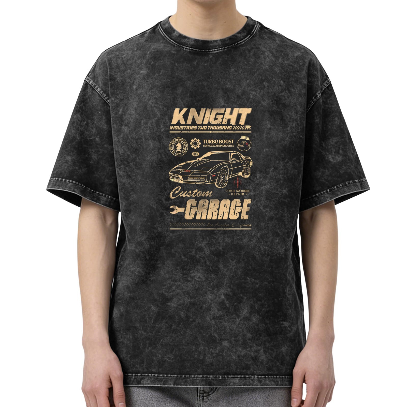 Knight Industries Custom Garage Vintage Wash Graphic T-Shirt