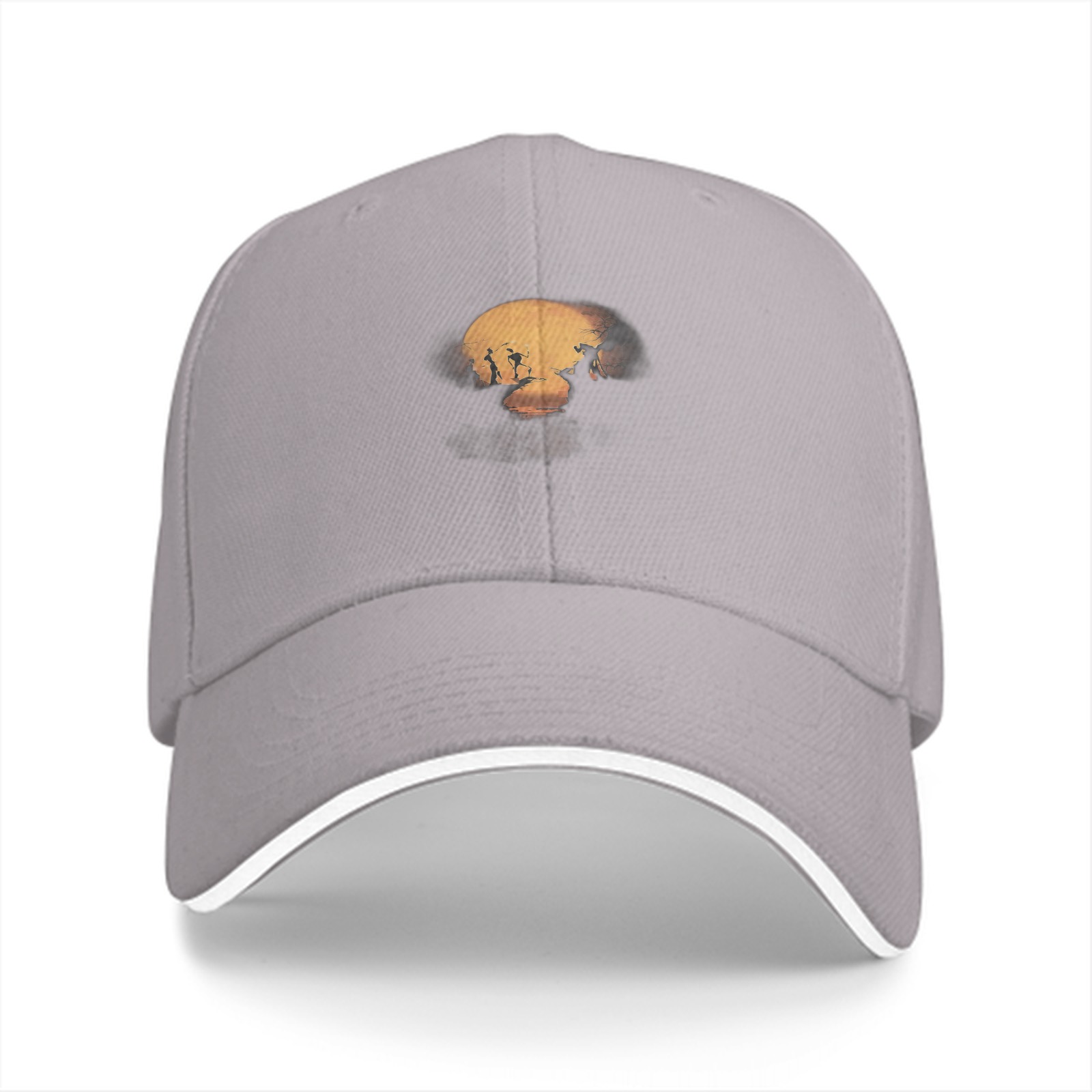Black Baseball Cap With Moonlit Silhouette Art Print