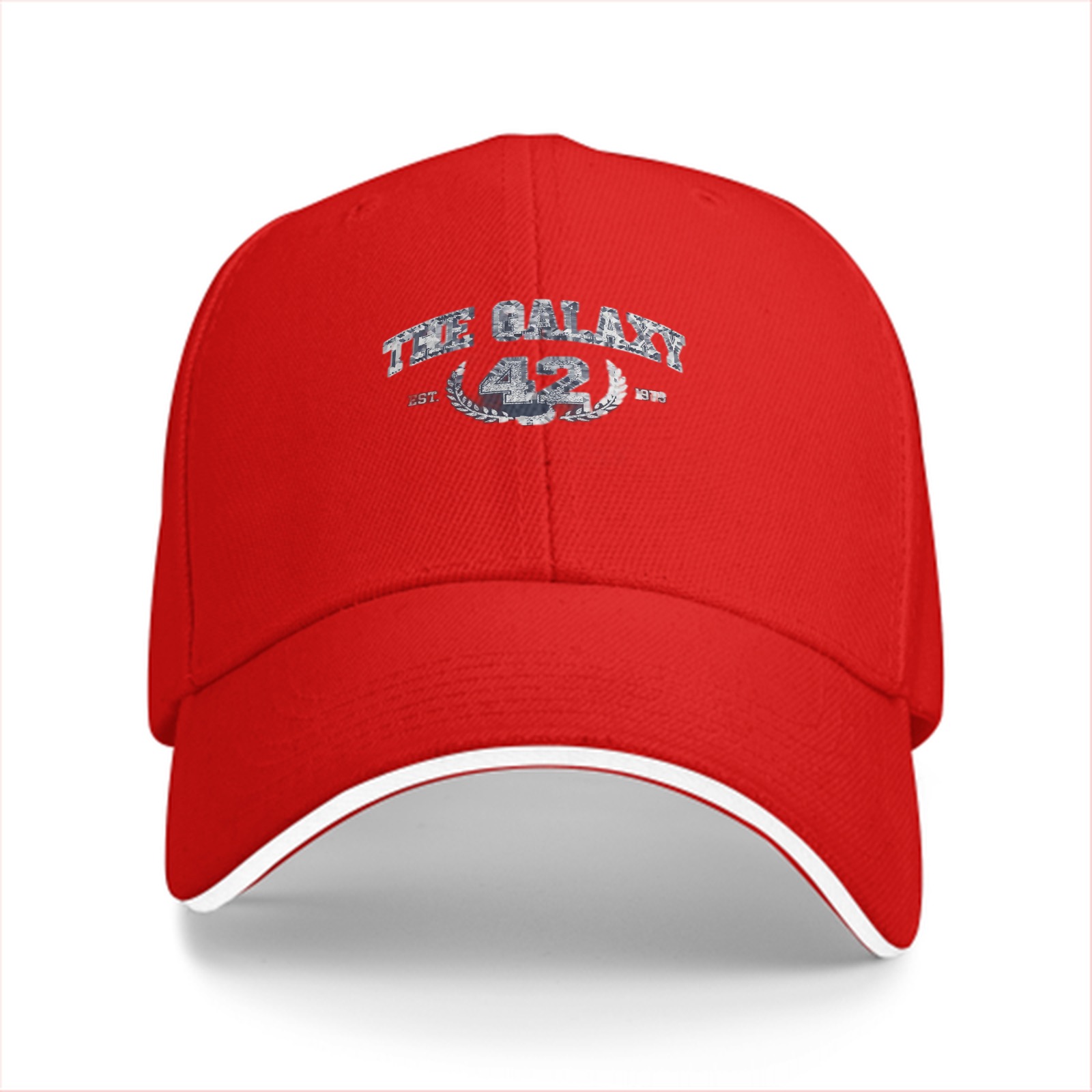 Black baseball cap with The Galaxy 42 laurel graphic