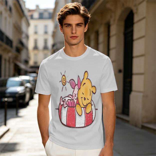Olive T-Shirt with Wizard and Hobbit Fantasy Art Print