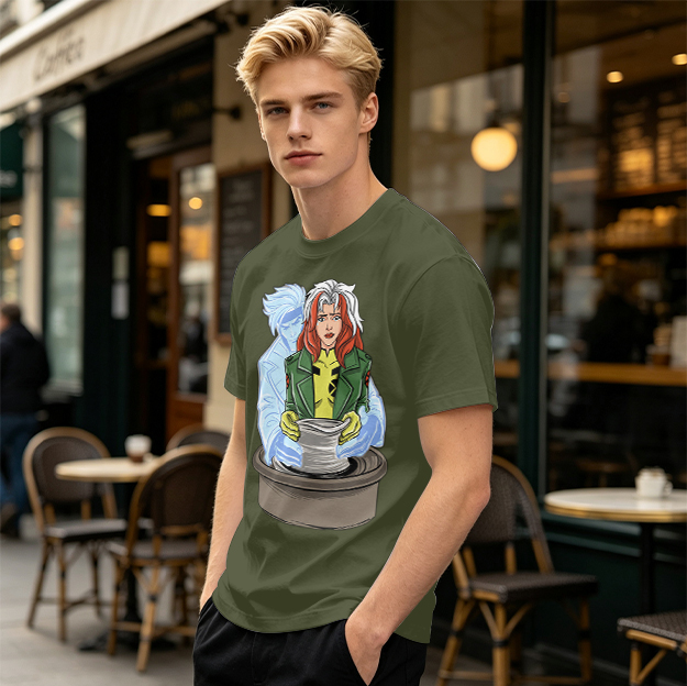 X-Men Rogue and Iceman Pottery Graphic Tee