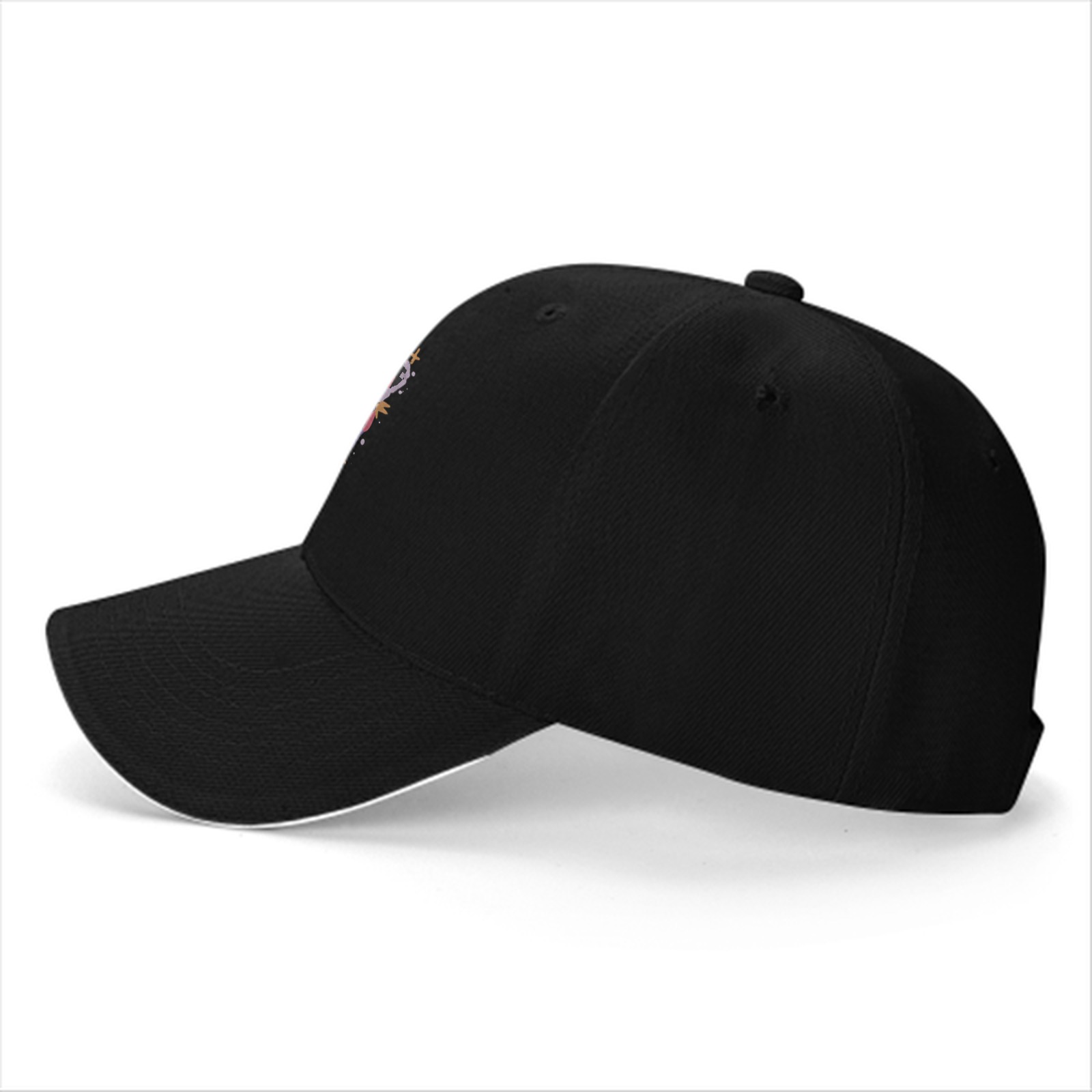 Black Baseball Cap With Twinkle Twinkle Villain Graphic Print