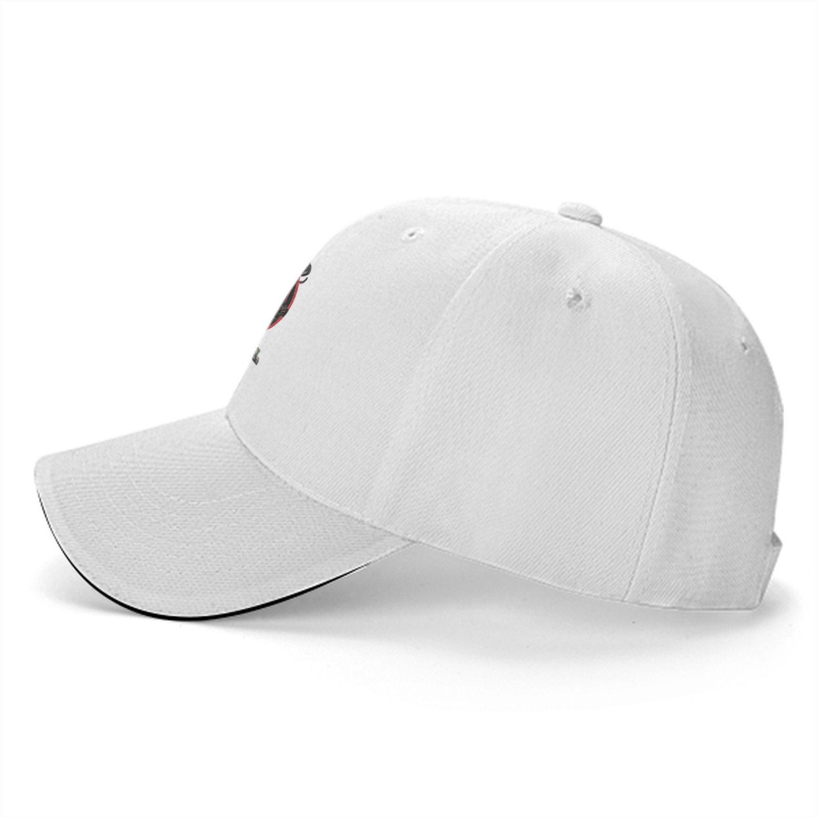 Black baseball cap with Full Metal Bros graphic print