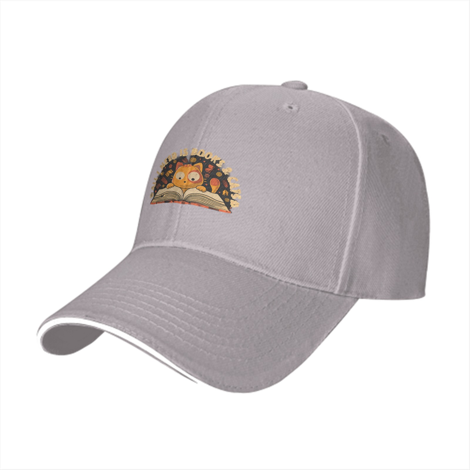 All I Need Is Books And Cats Baseball Cap