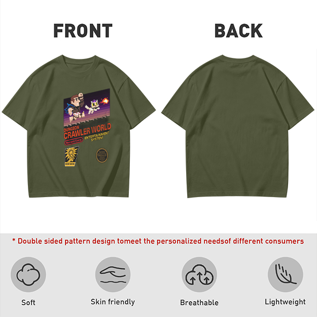 Dungeon Crawler World Retro Pixel Game Graphic T-Shirt