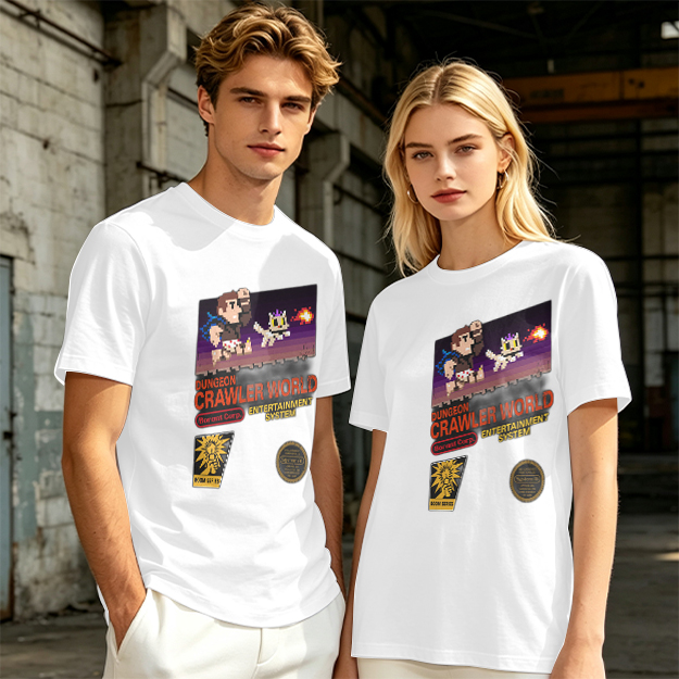 Dungeon Crawler World Retro Pixel Game Graphic T-Shirt