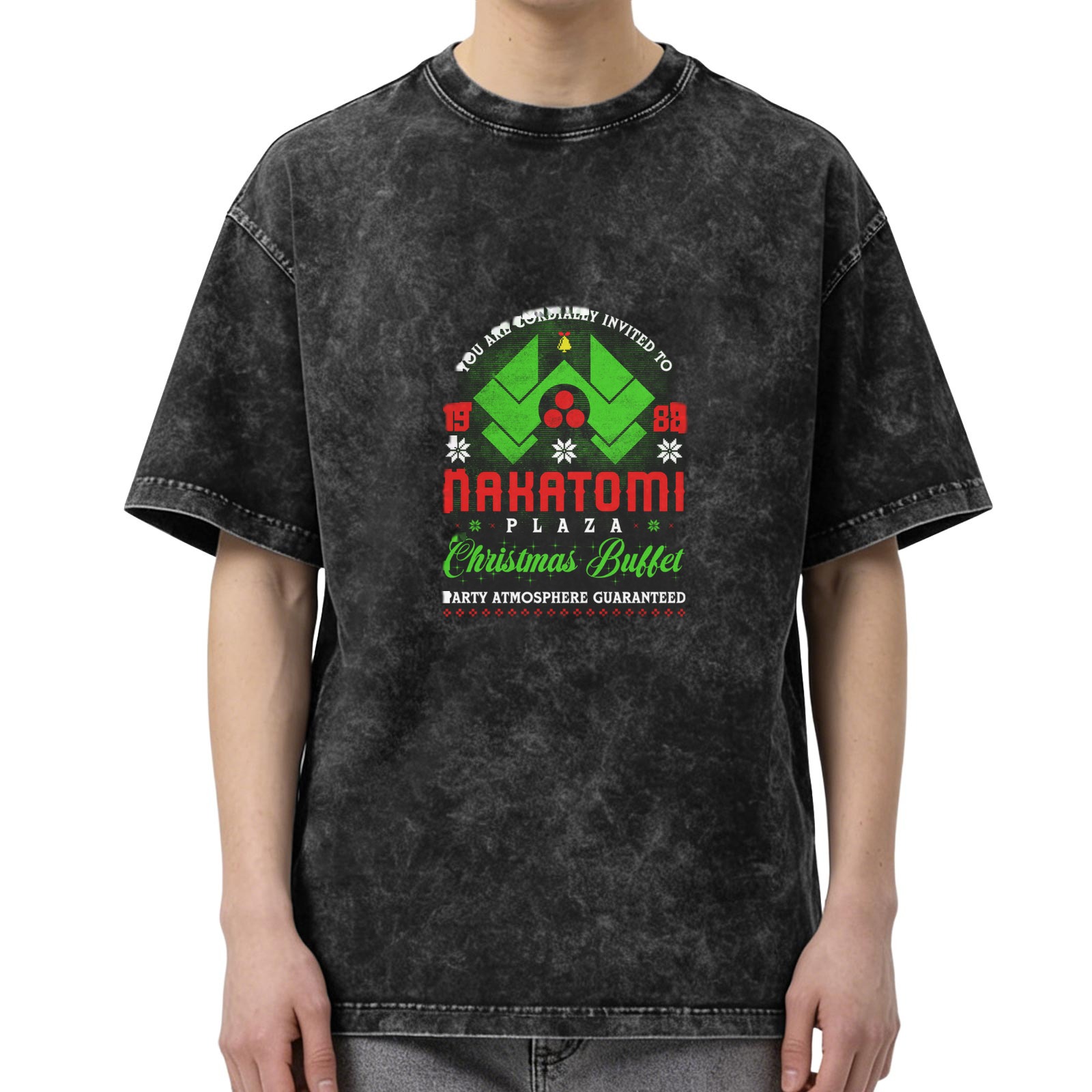 Nakatomi Plaza Christmas Buffet 1989 Vintage T-Shirt