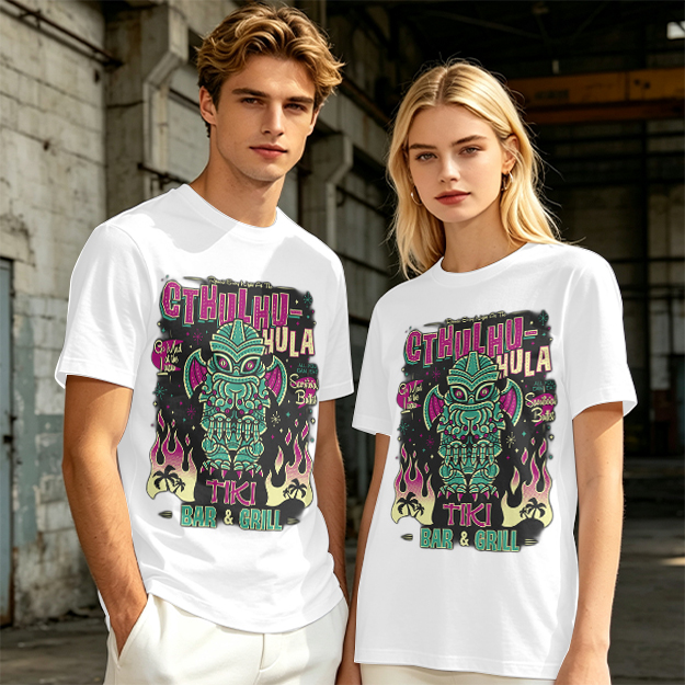 Cthulhu Hula Tiki Bar & Grill Graphic T-Shirt