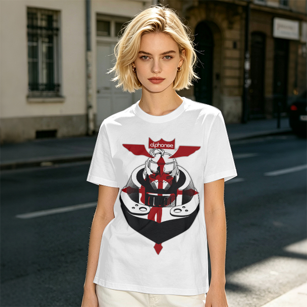 Olive T-Shirt with Knight Helmet Graphic Print
