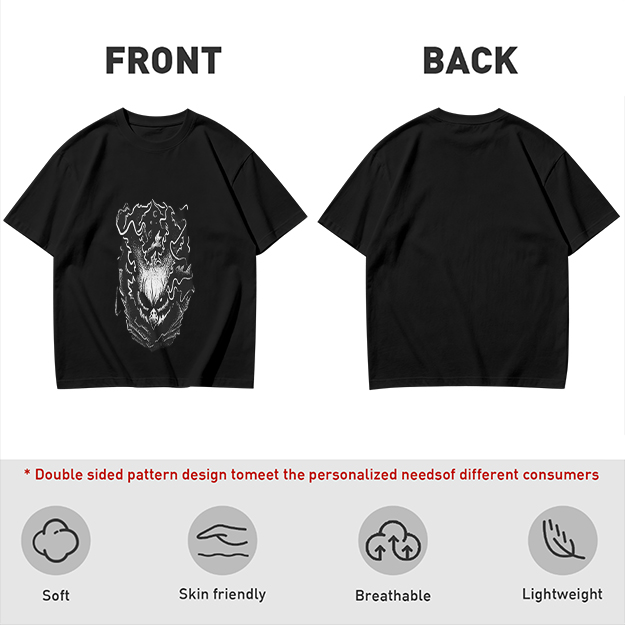 Olive Green T-Shirt with Dark Gothic Monster Graphic Print