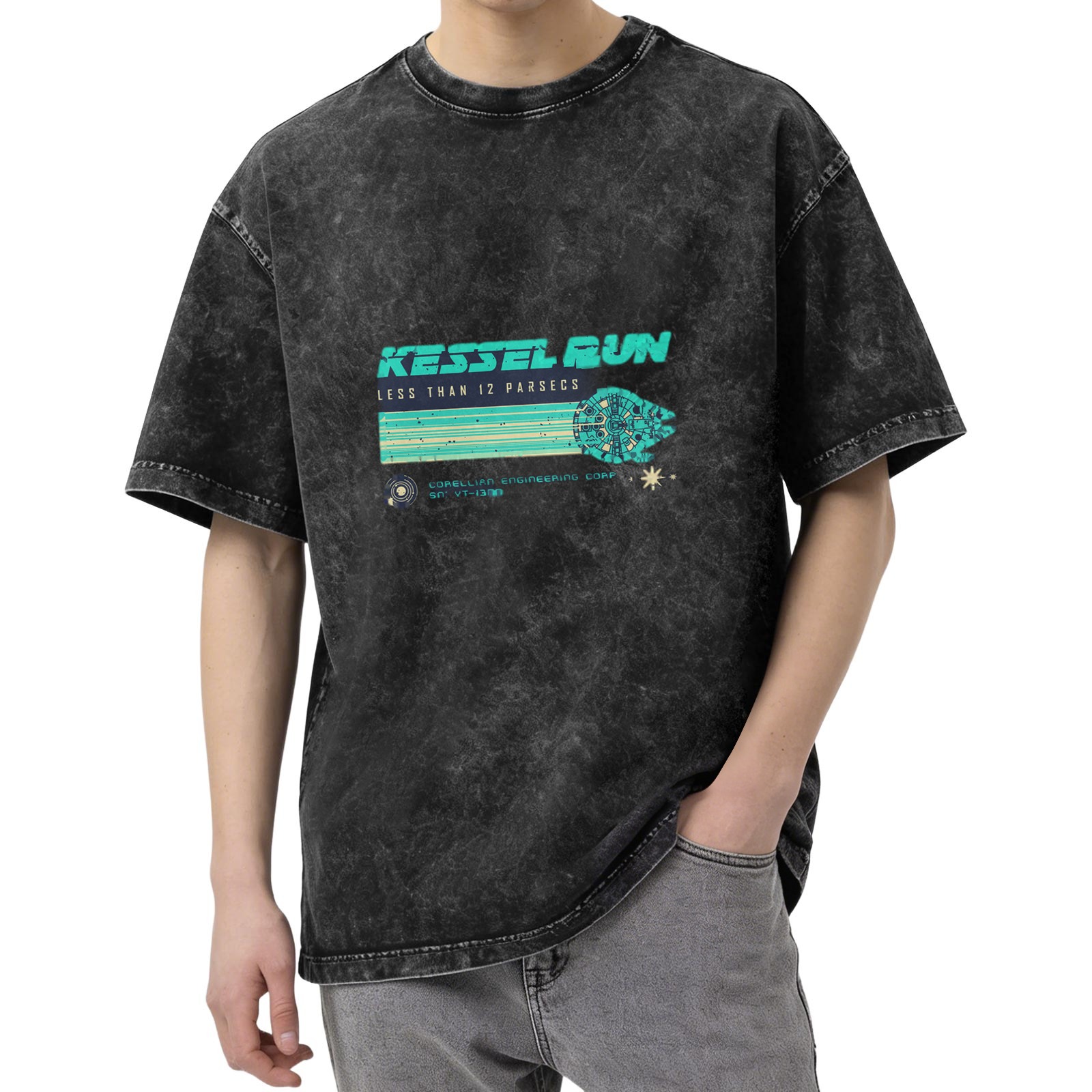 Star Wars Kessel Run Vintage Wash Graphic T-Shirt