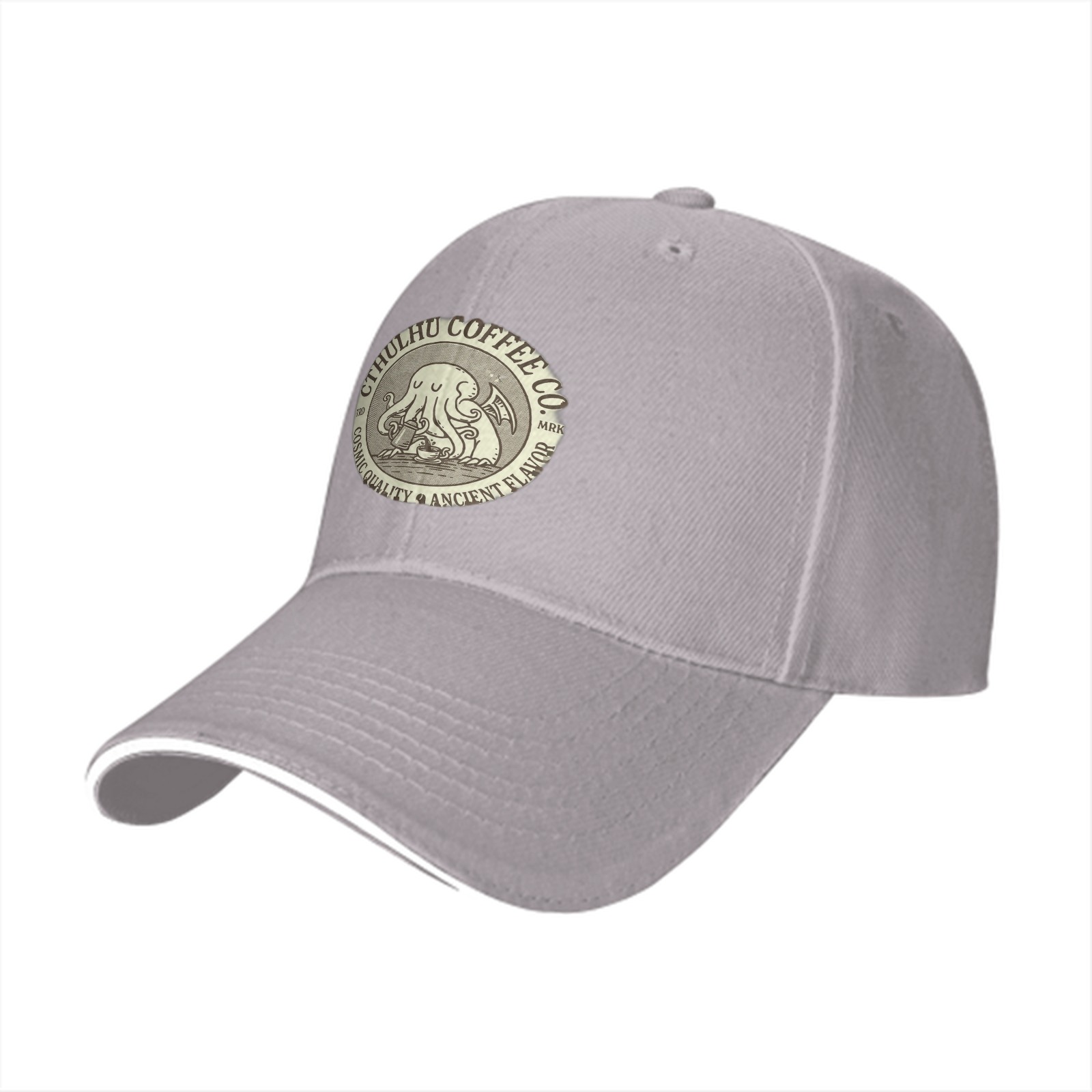 Black Baseball Cap with Cthulhu Coffee Co. Cosmic Print