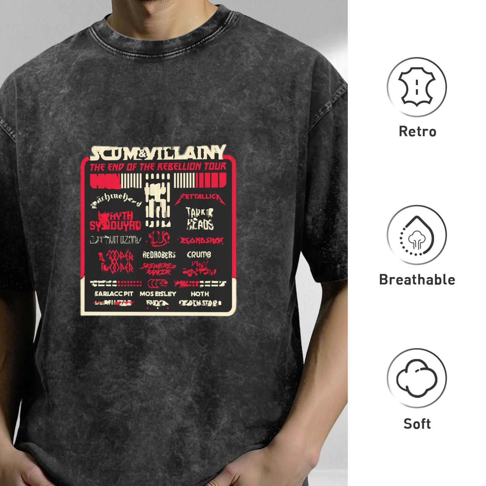 Scum & Villainy End of the Rebellion Tour Graphic Oversized T-Shirt