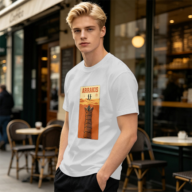 Arrakis Sandworm Desert Scene Graphic T-Shirt