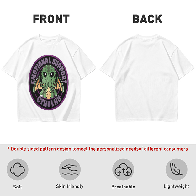 Emotional Support Cthulhu Graphic T-Shirt
