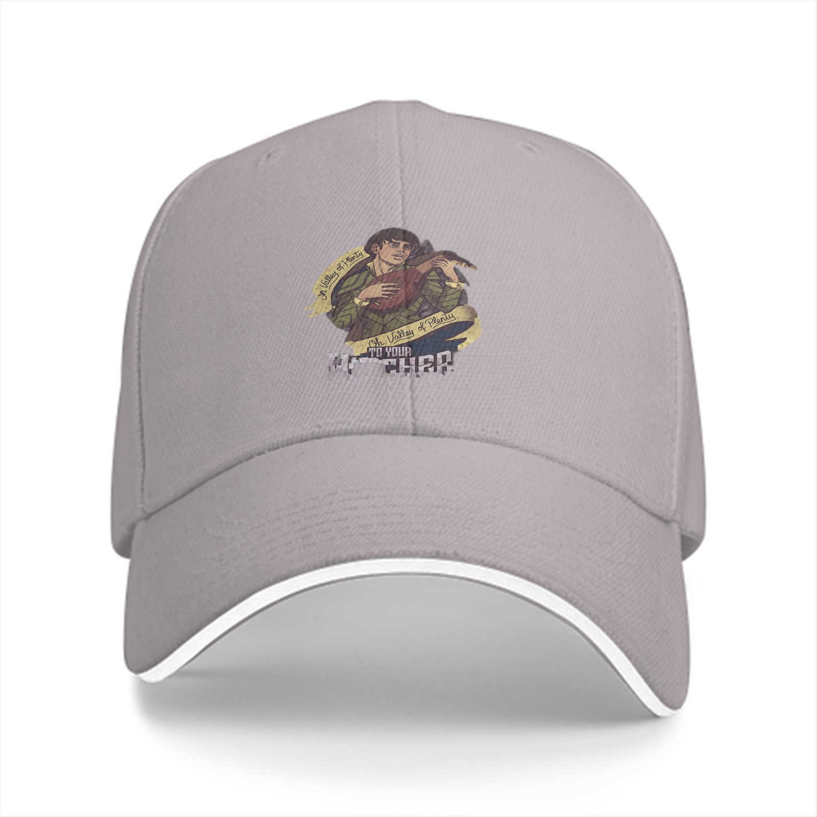 The Witcher themed baseball cap with bard illustration