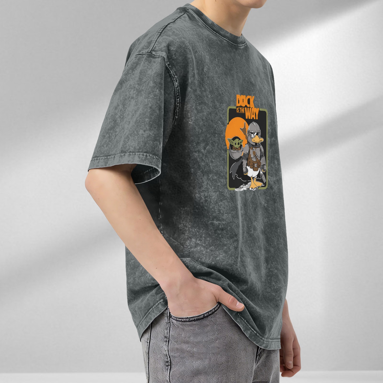Duck Is The Way Mandalorian Parody Graphic T-Shirt