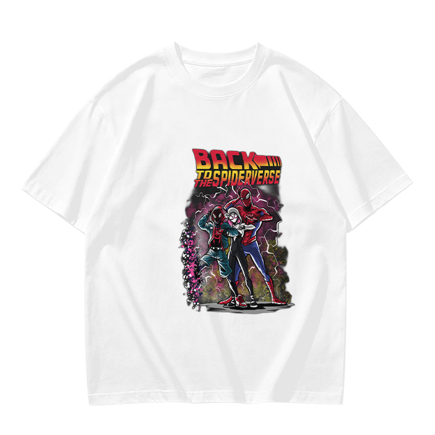 Olive T-Shirt with Back to the Spider-Verse Graphic Print